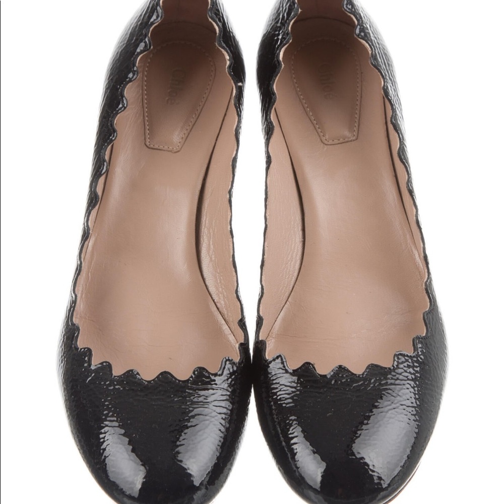 Chloe black patent pump